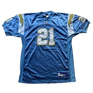 Reebok SD‎ Chargers Mens  Ladainian Tomlinson Powder Blue Jersey Sz 56 Stitched
